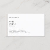 Moderne minimalistische Sjabloon Professional Visitekaartje (Achterkant)