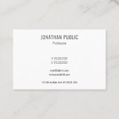 Moderne minimalistische Sjabloon Professional Visitekaartje (Achterkant)