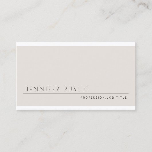 Moderne minimalistische Sjabloon Professional Visitekaartje (Voorkant)