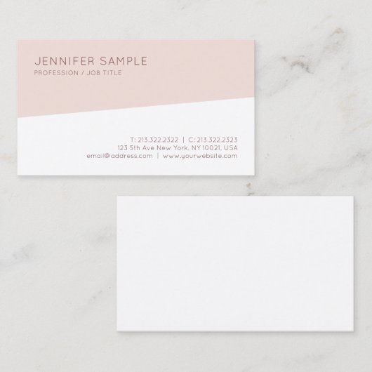 Moderne minimalistische Sjabloon Professional Visitekaartje (Voorkant / Achterkant)