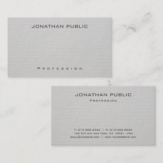 Moderne minimalistische Sjabloon Professional Visitekaartje (Voorkant / Achterkant)