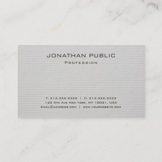 Moderne minimalistische Sjabloon Professional Visitekaartje (Achterkant)