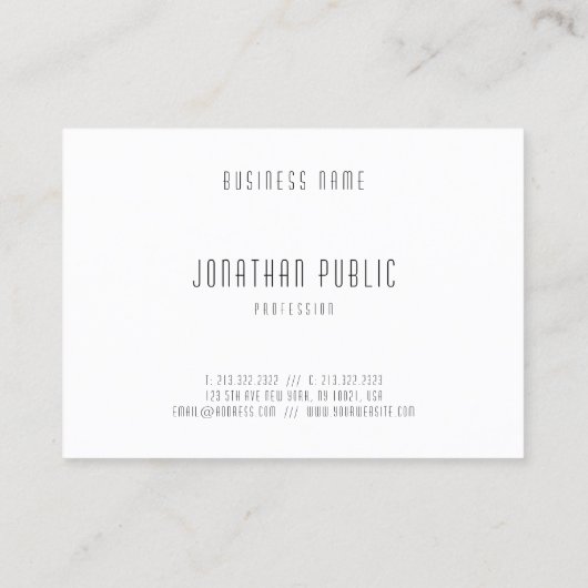 Moderne minimalistische Sjabloon Professioneel Ele Visitekaartje (Achterkant)