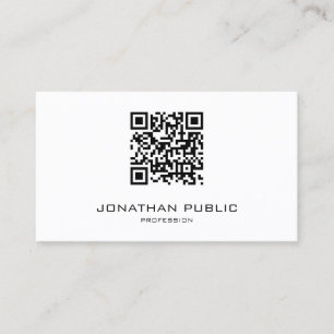 Moderne Minimalistische Sjabloon Professionele QR- Visitekaartje