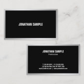 Moderne minimalistische Sjabloon Silver Elegant Tr Visitekaartje (Voorkant / Achterkant)