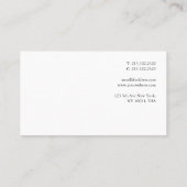 Moderne minimalistische Sjabloon van de Elegant Tr Visitekaartje (Achterkant)