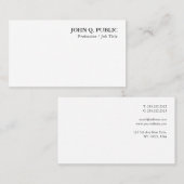 Moderne minimalistische Sjabloon van de Elegant Tr Visitekaartje (Voorkant / Achterkant)