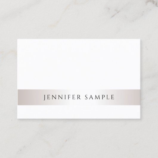 Moderne minimalistische Sjabloon van Elegant Trend Visitekaartje (Voorkant)