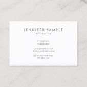 Moderne minimalistische Sjabloon van Elegant Trend Visitekaartje (Achterkant)