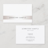 Moderne minimalistische Sjabloon van Elegant Trend Visitekaartje (Voorkant / Achterkant)