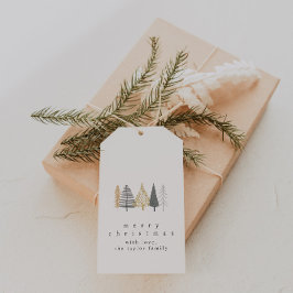 moderne , minimalistische sjabloon van het kerst - cadeaulabel