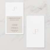Moderne minimalistische Sjabloon van het Monogram  Visitekaartje (Voorkant / Achterkant)
