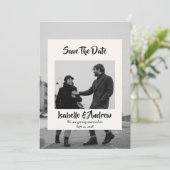Moderne Minimalistische Sla de Datum Magnet Save The Date (Staand voorkant)