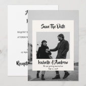 Moderne Minimalistische Sla de Datum Magnet Save The Date (Voorkant / Achterkant)