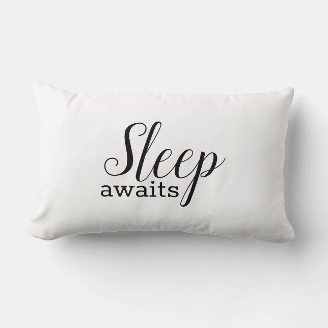 Moderne minimalistische slaapstand wacht op Geo Kussen (Voorkant)