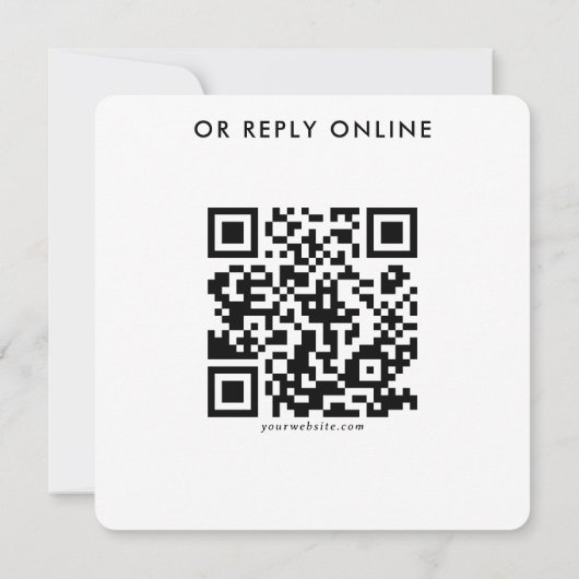 Moderne minimalistische slanke eenvoudige bruiloft (Achterkant)