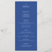 Moderne minimalistische slanke eenvoudige bruiloft menu (Voorkant)