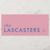 Moderne minimalistische slanke eenvoudige bruiloft menu (Achterkant)