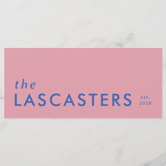 Moderne minimalistische slanke eenvoudige bruiloft menu (Achterkant)