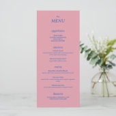 Moderne minimalistische slanke eenvoudige bruiloft menu (Staand voorkant)