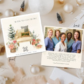 Moderne minimalistische Small Business Logo Feestdagenkaart