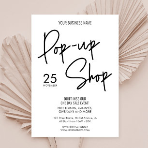 Moderne minimalistische Small Business Pop-up Shop Kaart