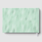 Moderne Minimalistische Smaragd en Gouden Bruiloft Gastenboek (Achterkant)