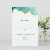 Moderne minimalistische smaragd gouden Blauwgroen (Staand voorkant)