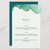 Moderne minimalistische smaragd gouden Blauwgroen (Voorkant / Achterkant)