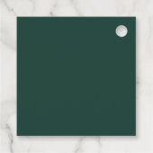 Moderne minimalistische smaragd groen dank u bedankjes labels (Achterkant)