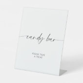 Moderne minimalistische Snoep bar Reclamebord Met Voetstuk (Voorkant)