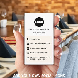 Moderne minimalistische social media website Logo Visitekaartje