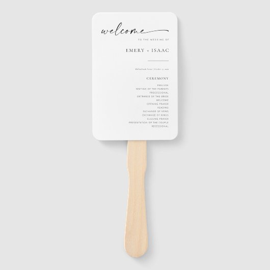 Moderne minimalistische software voor chic Wedding Handwaaier (Voorkant)