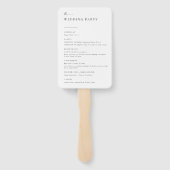 Moderne minimalistische software voor chic Wedding Handwaaier (Achterkant)