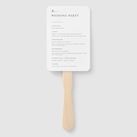 Moderne minimalistische software voor chic Wedding Handwaaier (Achterkant)