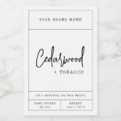 Moderne minimalistische soja wax smeltlabel voedselcontainer etiket (Enkel label)