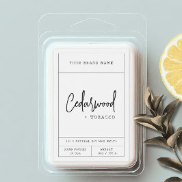 Moderne minimalistische soja wax smeltlabel voedselcontainer etiket