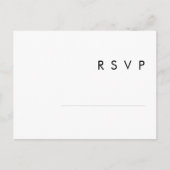 Moderne minimalistische Song Request RSVP-kaart Briefkaart (Voorkant)