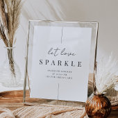 Moderne minimalistische Sparkler Sendoff trouwbord Poster