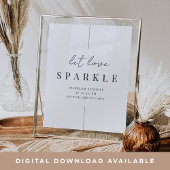 Moderne minimalistische Sparkler Sendoff trouwbord Poster