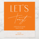 Moderne minimalistische speciale bruiloft wijn etiket (Enkel label)