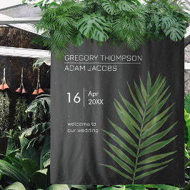 Moderne Minimalistische Sterrenhemel & Strand Palm Wandkleed