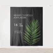 Moderne Minimalistische Sterrenhemel & Strand Palm Wandkleed (Voorkant)