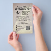 Moderne minimalistische stijl kapper flyer (Hand)