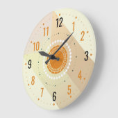 Moderne minimalistische stijl voor Plain Beige Grote Klok (Hoek)