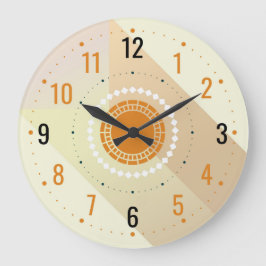 Moderne minimalistische stijl voor Plain Beige Grote Klok