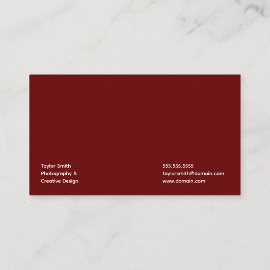 Moderne minimalistische stijlvolle en trendy profe visitekaartje (Achterkant)