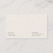 Moderne minimalistische stijlvolle en trendy profe visitekaartje (Achterkant)