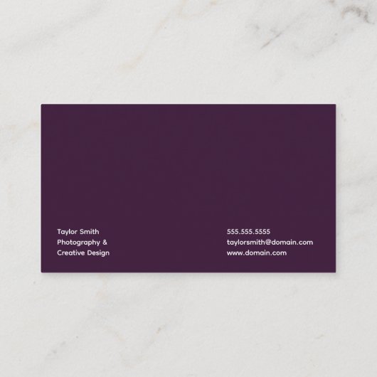 Moderne minimalistische stijlvolle en trendy profe visitekaartje (Achterkant)