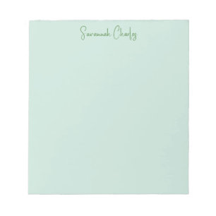 Moderne Minimalistische Stijlvolle Groene Elegante Notitieblok